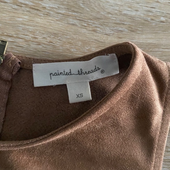 Suede zip up crop top - Picture 2 of 3